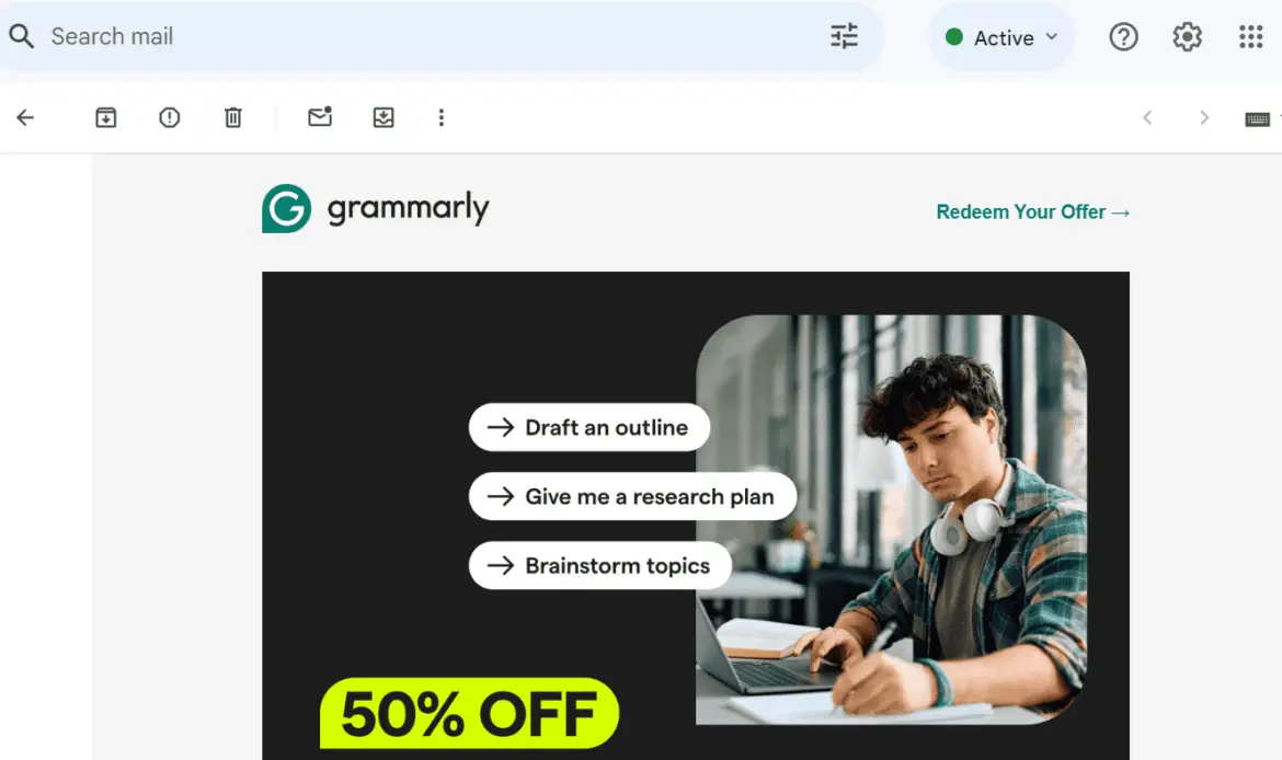 Grammarly Visual Email