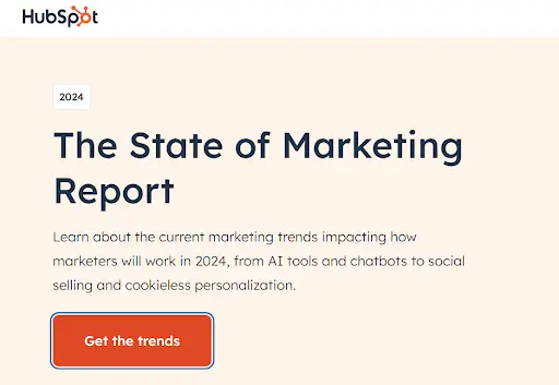 Hubspot state of marketing report